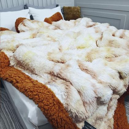 Imagem de Cobertor Casal King Pelúcia Com Pele De Carneiro 300x260cm