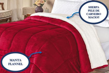 Imagem de Cobertor Casal Queen Manta Cobertas Com Sherpa Macio Grosso