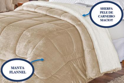 Imagem de Cobertor Casal Queen Manta Cobertas Com Sherpa Macio Grosso