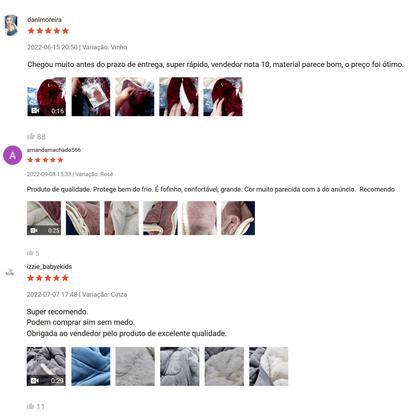 Imagem de Cobertor Casal Queen Manta Cobertas Com Sherpa Macio Grosso