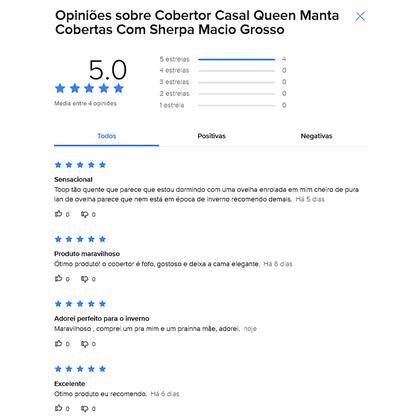 Imagem de Cobertor Casal Queen Manta Cobertas Com Sherpa Macio Grosso