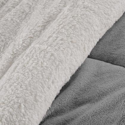 Imagem de Cobertor Coberdrom Casal Queen Size Pele de Carneiro Lã Sherpa Dupla Face Edredom com Mantinha Manta Soft Antialergico