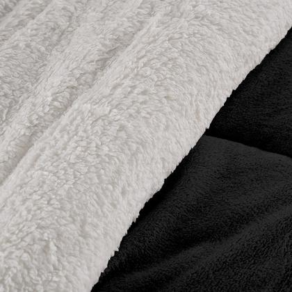 Imagem de Cobertor Coberdrom Casal Queen Size Pele de Carneiro Lã Sherpa Dupla Face Edredom com Mantinha Manta Soft Antialergico