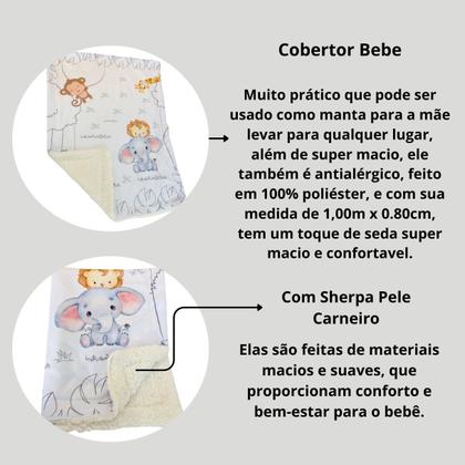 Imagem de Cobertor Coberta Manta Edredom Quarto Bebe Rescem Nascido Saida Maternidade Elefantinho Cinza