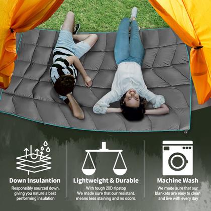 Imagem de Cobertor de acampamento GLORSIGN Outdoor Puffy Lightweight Green