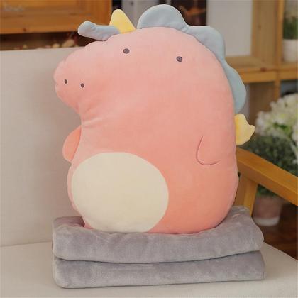 Imagem de Cobertor de almofada Travesseiro Cobertores multifuncionais Brinquedos de pelúcia de animais de desenho animado