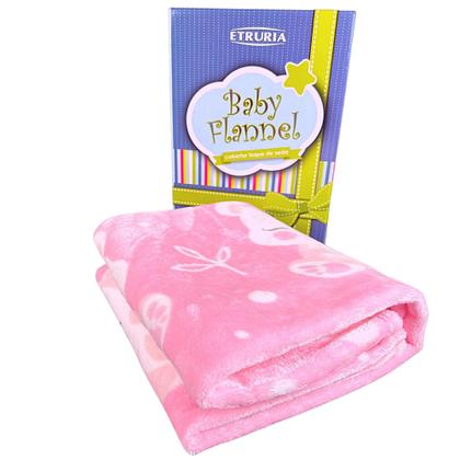 Imagem de Cobertor De Bebe Feminino Estampado Macio Antialérgico Rosa