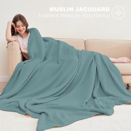 Imagem de Cobertor de cama Cosy Family Musselin Algodão 4 camadas verde 140x200cm