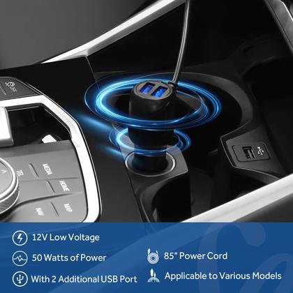 Imagem de Cobertor de carro aquecido Sealy de 12 volts com 2 portas USB 59x43 Plaid