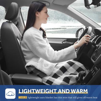 Imagem de Cobertor de carro aquecido Sealy de 12 volts com 2 portas USB 59x43 Plaid