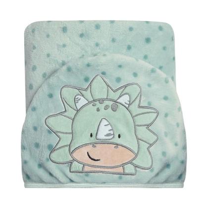 Imagem de Cobertor De Microfibra Macio Com Capuz Bordado Bicho Menino E Menina