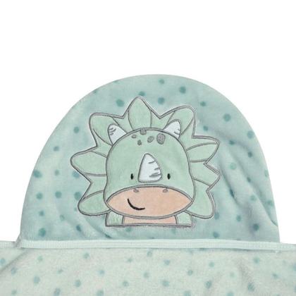 Imagem de Cobertor De Microfibra Macio Com Capuz Bordado Bicho Menino E Menina