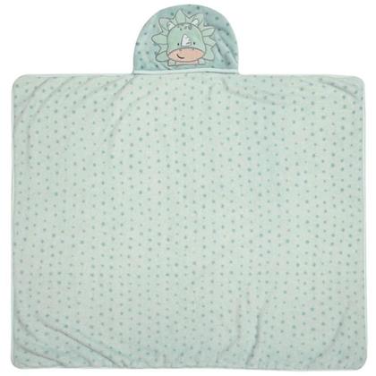 Imagem de Cobertor De Microfibra Macio Com Capuz Bordado Bicho Menino E Menina