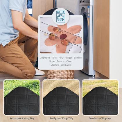 Imagem de Cobertor de piquenique DEWUR 200x200cm impermeável à prova de areia (branco)