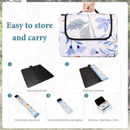 Imagem de Cobertor de piquenique DEWUR 200x200cm impermeável à prova de areia (branco)