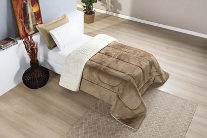 Imagem de Cobertor de Solteiro Manta Cobertas Com Sherpa Macio Grosso 2,40x1,50m