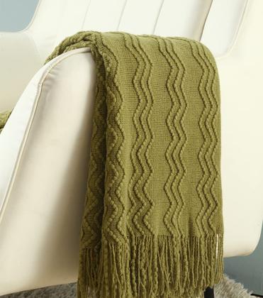 Imagem de Cobertor decorativo tricotado CREVENT para sofá-cama