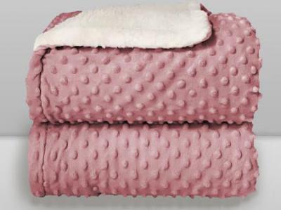 Imagem de Cobertor Dots Plush com Sherpam Laço Bebê