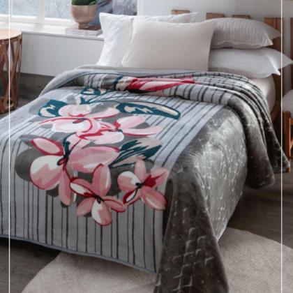 Imagem de Cobertor Double Action (Dupla Face) Almeria 2,4m x 2,2m Não Alérgico Jolitex