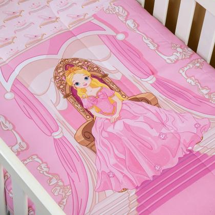 Imagem de Cobertor Edredom Bebê Menina Duquesa para Berço Padrão Infantil 1,45m