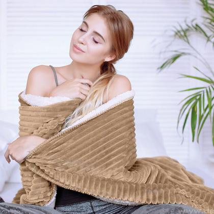 Imagem de Cobertor Edredom Dupla Face Manta Extra Macio Microfibra King Carneiro