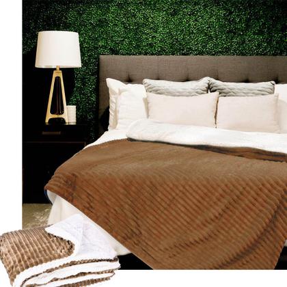 Imagem de Cobertor Edredom Dupla Face Manta Extra Macio Microfibra King Carneiro Reserva