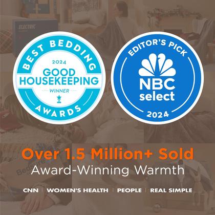 Imagem de Cobertor elétrico Bedsure Queen Size com controle duplo marrom