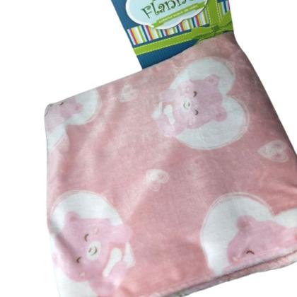 Imagem de Cobertor Etruria Baby Flannel Urso Rosa Antialérgico 110x90
