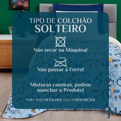 Imagem de Cobertor Grosso Solteiro Estampado Mundo Kids Dupla Face