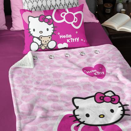 Imagem de Cobertor Hello Kitty Duplo Pele De Carneiro 155x240cm