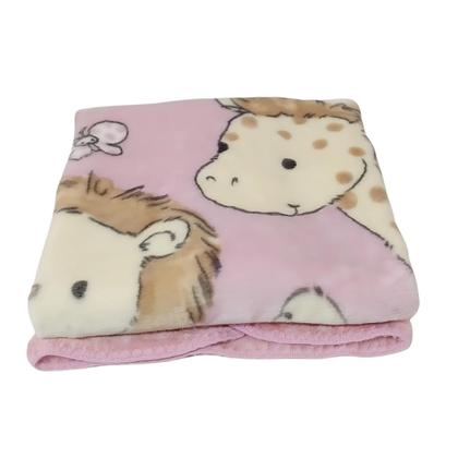 Imagem de Cobertor Infantil Bebê Berço Jolitex Macio Não Alérgico Menina 80 x 1,10 Rosa