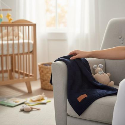 Imagem de Cobertor Infantil Bebê Macio Manta Bebe de Tricô Menina Menino