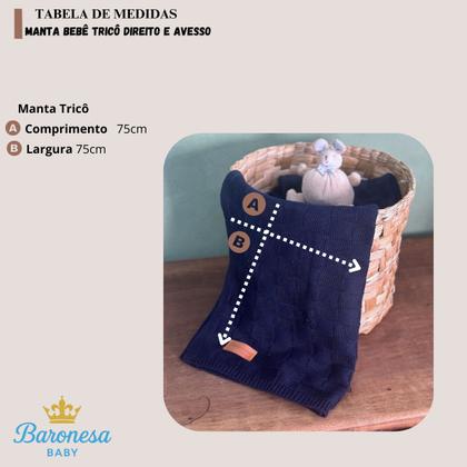 Imagem de Cobertor Infantil Bebê Macio Manta Bebe de Tricô Menina Menino