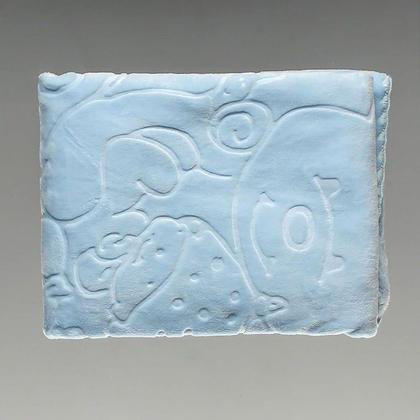 Imagem de Cobertor Infantil Berço Menino Microfibra Em Relevo Azul Macio Aveludado Jolitex