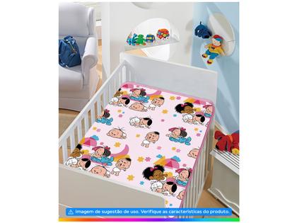 Imagem de Cobertor Infantil de Berço Jolitex de Microfibra Soninho Rosa