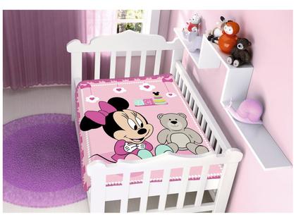 Imagem de Cobertor Infantil Minnie Bercinho Disney Jolitex Bebê Berço