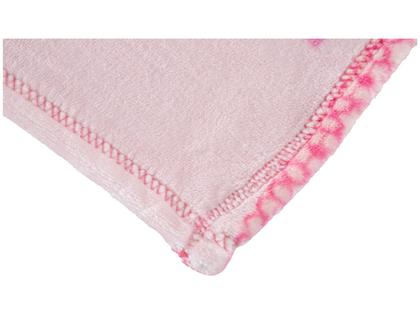 Imagem de Cobertor Infantil para Berço Jolitex de Microfibra Flannel Kyor Princesa Rosa