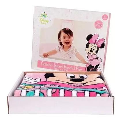 Imagem de Cobertor Infantil Raschel Bebê Antialérgico Disney Mickey Minnie 1,10 x 90cm - Joliex Ternille