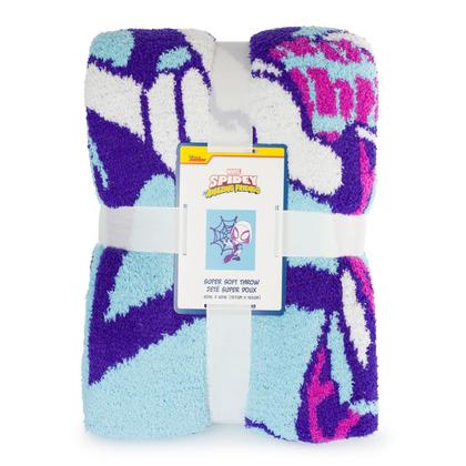 Imagem de Cobertor Jay Franco Marvel Spidey e seus incríveis amigos Ghost Spider Feather Knit Fluffy 130x150cm