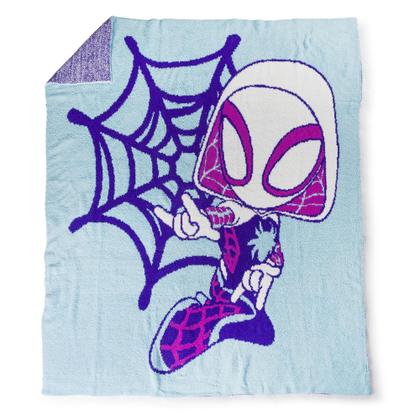 Imagem de Cobertor Jay Franco Marvel Spidey e seus incríveis amigos Ghost Spider Feather Knit Fluffy 130x150cm