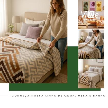 Imagem de Cobertor Jolitex Kyor Plus Microfibra Macio Antialérgico Toque Macio Cobertor Quentinho Alta Qualidade