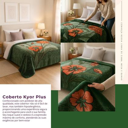 Imagem de Cobertor Jolitex Kyor Plus Microfibra Macio Antialérgico Toque Macio Cobertor Quentinho Alta Qualidade