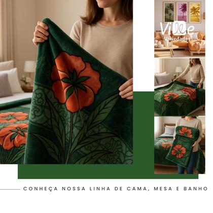 Imagem de Cobertor Jolitex Kyor Plus Microfibra Macio Antialérgico Toque Macio Cobertor Quentinho Alta Qualidade