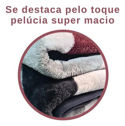 Imagem de Cobertor Jolitex Ternille Kyör plus casal cor cinza com design amalfi