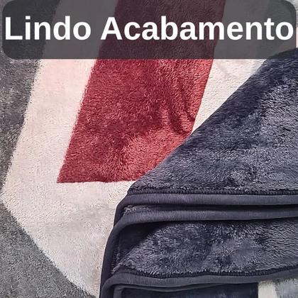 Imagem de Cobertor Jolitex Ternille Kyör plus casal cor cinza com design amalfi