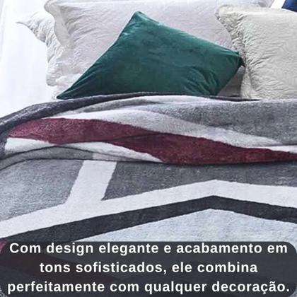 Imagem de Cobertor Jolitex Ternille Kyör plus casal cor cinza com design amalfi