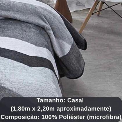 Imagem de Cobertor Jolitex Ternille Kyör plus casal cor cinza com design amalfi