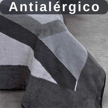 Imagem de Cobertor Jolitex Ternille Kyör plus casal cor cinza com design amalfi
