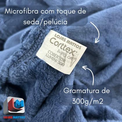 Imagem de Cobertor King Corttex Lumini 300 Microfibra Soft Alta Gramatura Toque de Seda Aveludado