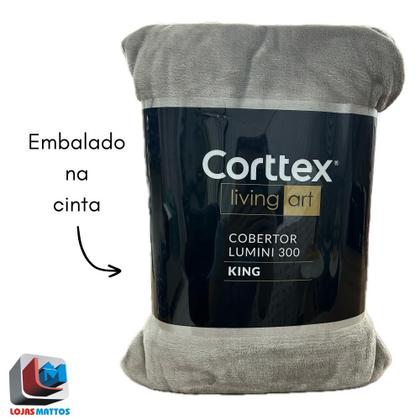 Imagem de Cobertor King Corttex Lumini 300 Microfibra Soft Alta Gramatura Toque de Seda Aveludado